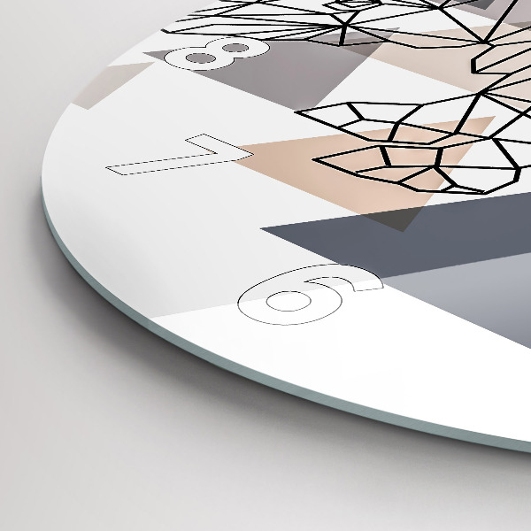 Pendule murale ronde Motif géométrique