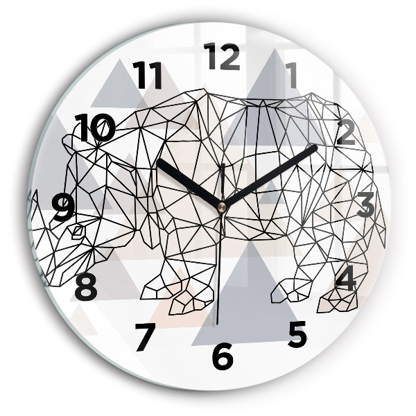 Pendule murale ronde Motif géométrique