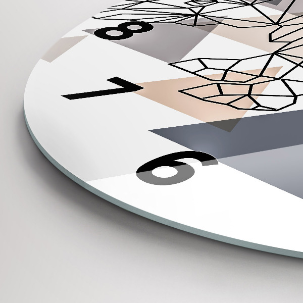 Pendule murale ronde Motif géométrique