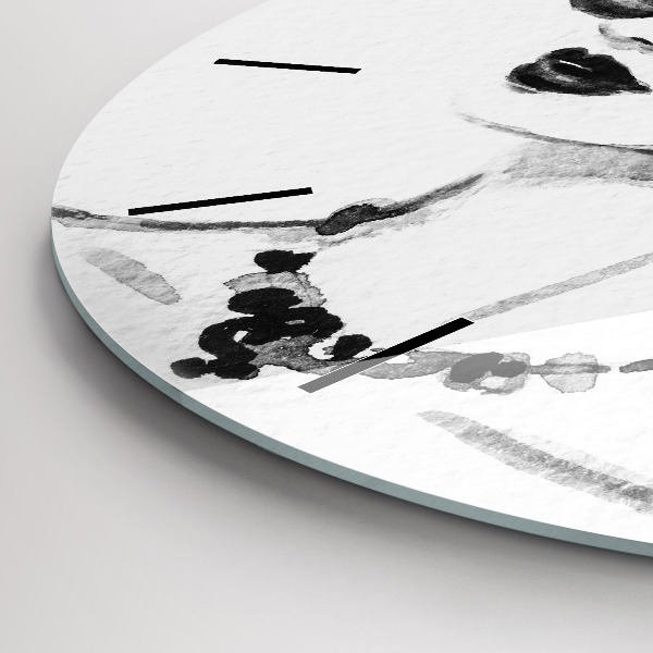 Pendule murale ronde Femme à la mode