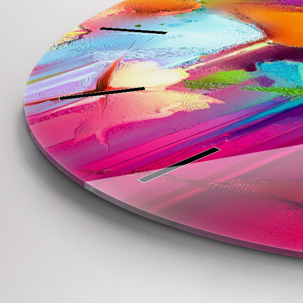 Pendule murale ronde Fleurs abstraites