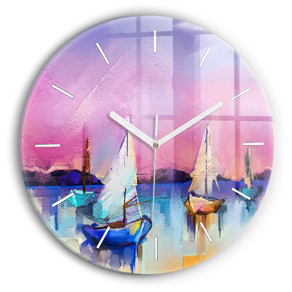 Pendule murale ronde Paysage marin