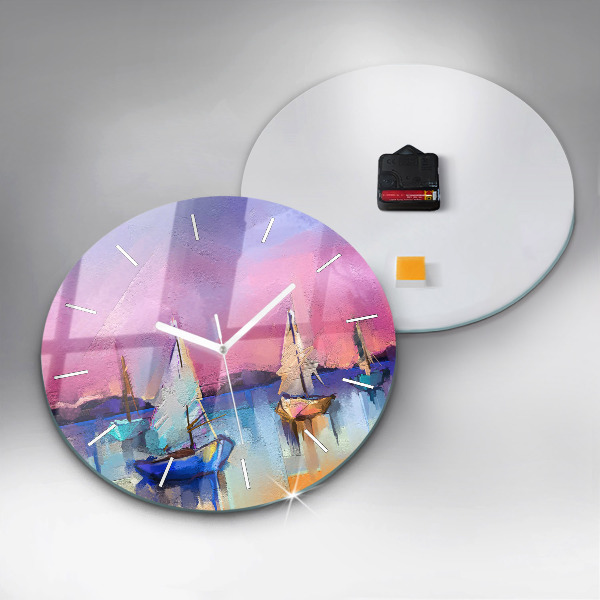 Pendule murale ronde Paysage marin