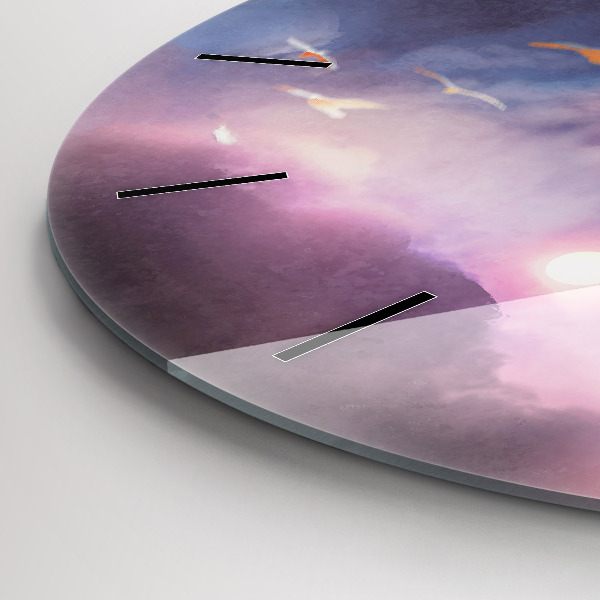 Pendule murale ronde Garçon avec des ailes