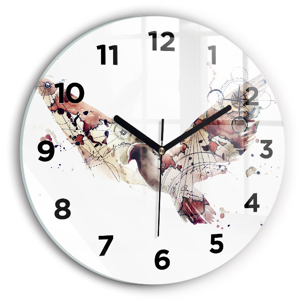 Pendule murale ronde Vue abstraite