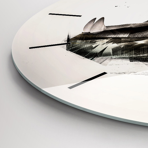 Pendule murale ronde 'portrait peint d''un tigre'