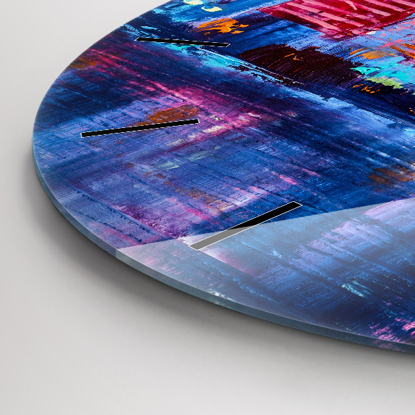 Pendule murale ronde Abstraction de gratte-ciel