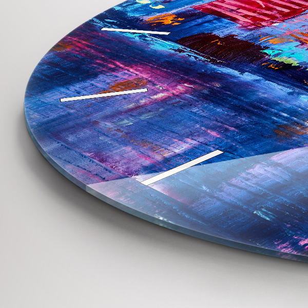 Pendule murale ronde Abstraction de gratte-ciel