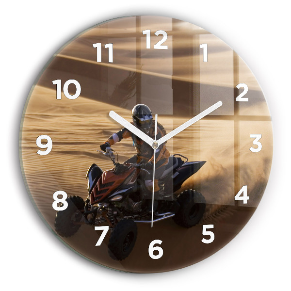 Horloge ronde Quad dans le désert