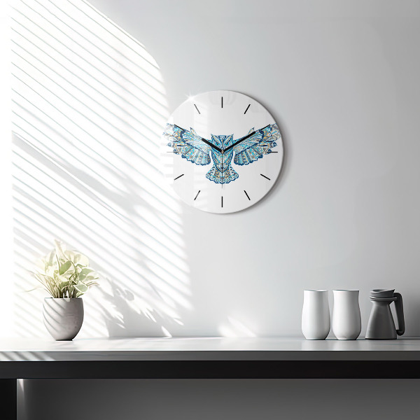 Horloge ronde Chouette en vol