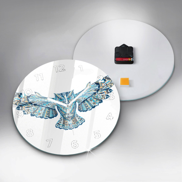 Horloge ronde Chouette en vol