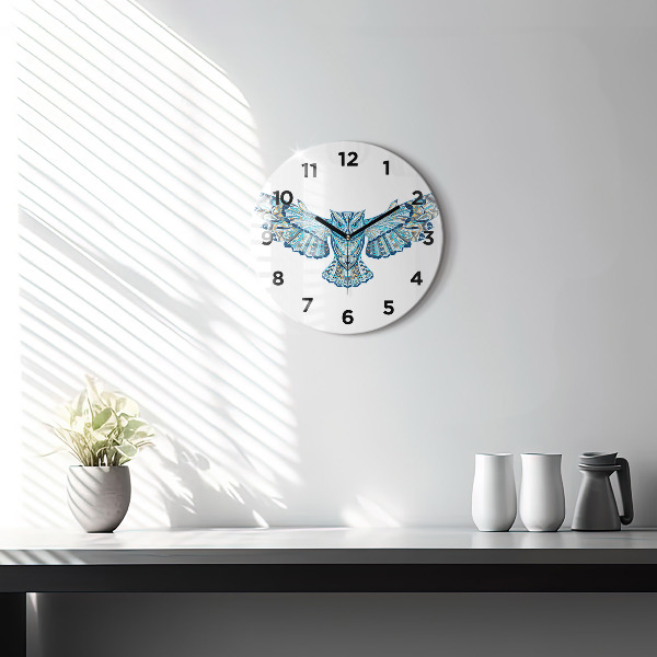 Horloge ronde Chouette en vol