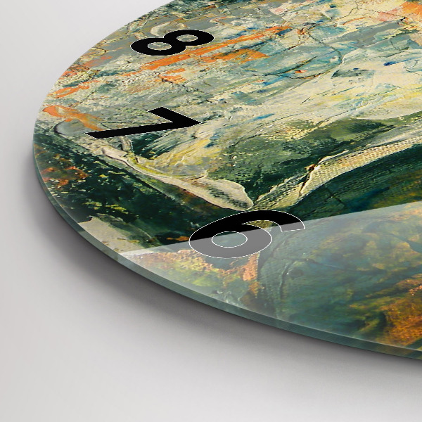 Horloge ronde 'Posture de l''éléphant peint'