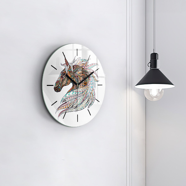 Horloge ronde Illustration de cheval