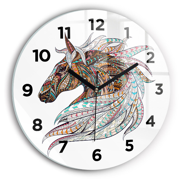 Horloge ronde Illustration de cheval