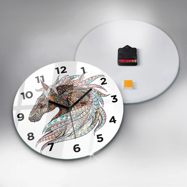 Horloge ronde Illustration de cheval