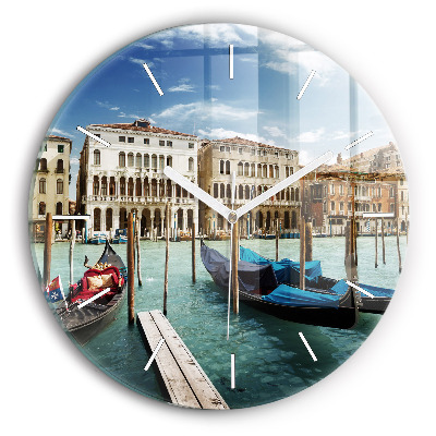 Horloge ronde Gondoles Venise Italie