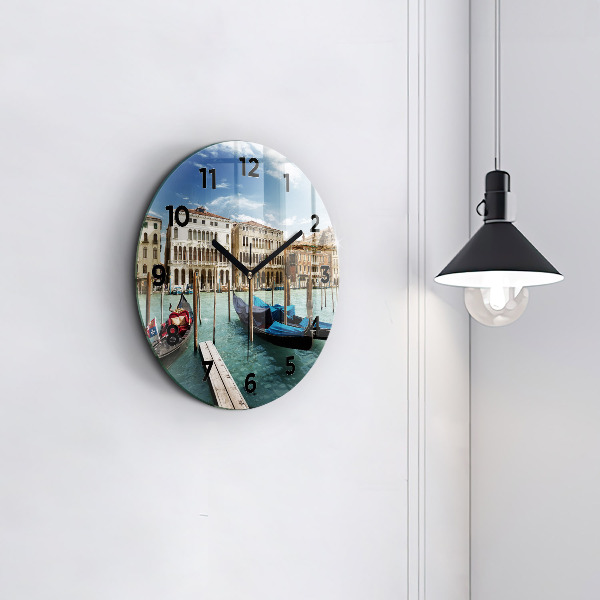 Horloge ronde Gondoles Venise Italie
