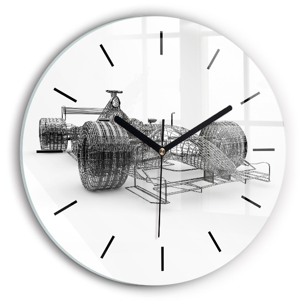 Horloge ronde conception de voiture de F1