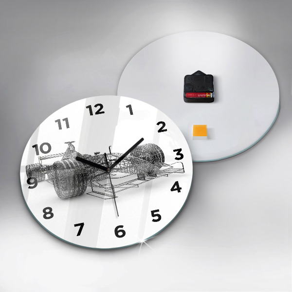 Horloge ronde conception de voiture de F1