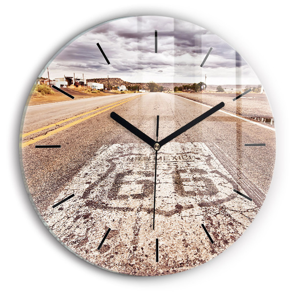Horloge ronde Route 66 États-Unis