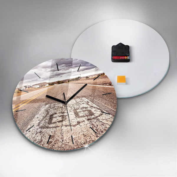 Horloge ronde Route 66 États-Unis