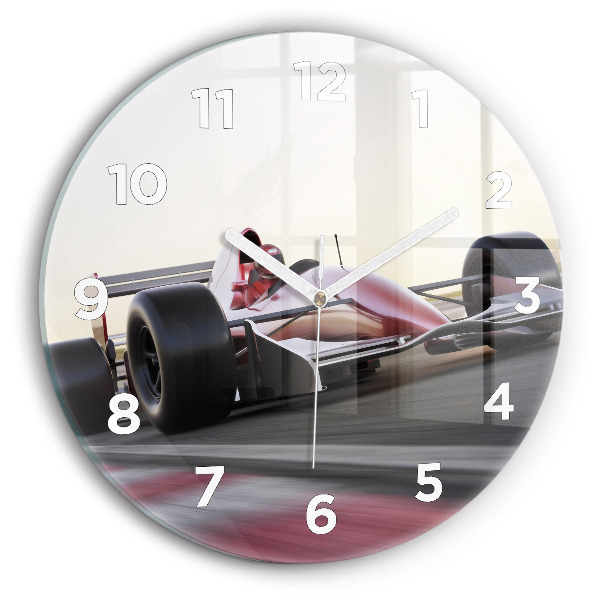 Horloge ronde Voiture de course sportive
