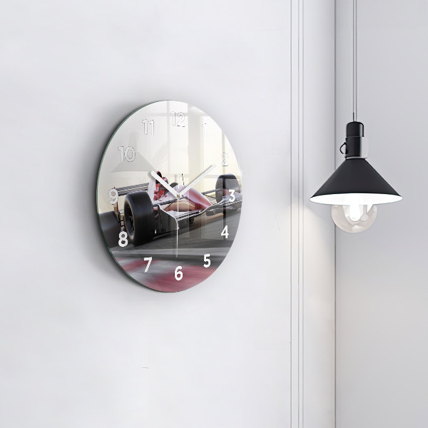 Horloge ronde Voiture de course sportive