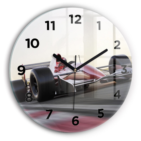Horloge ronde Voiture de course sportive