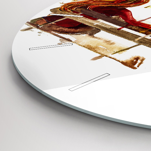 Horloge ronde 'Paysage d''automne'