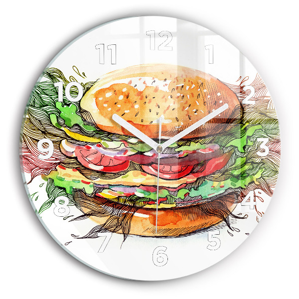 Horloge ronde Cheeseburger XXL