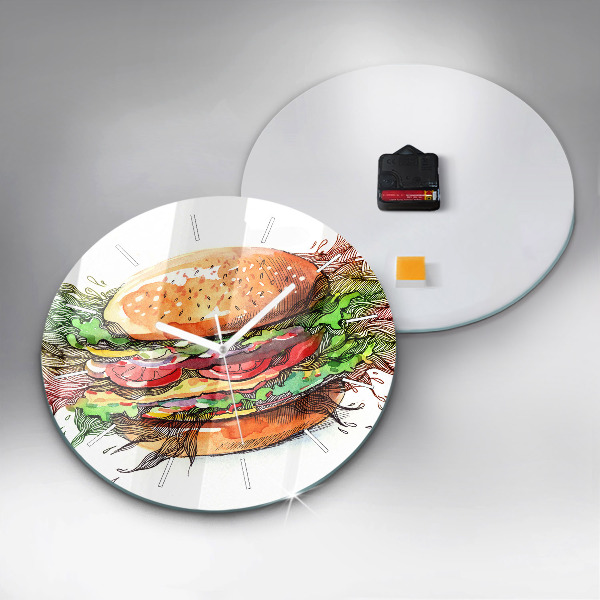 Horloge ronde Cheeseburger XXL