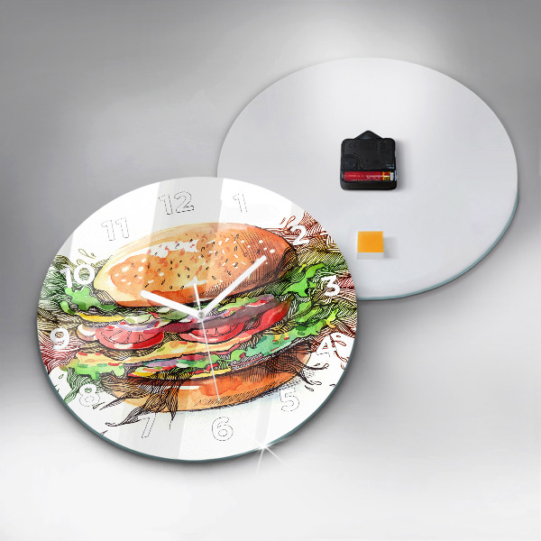 Horloge ronde Cheeseburger XXL