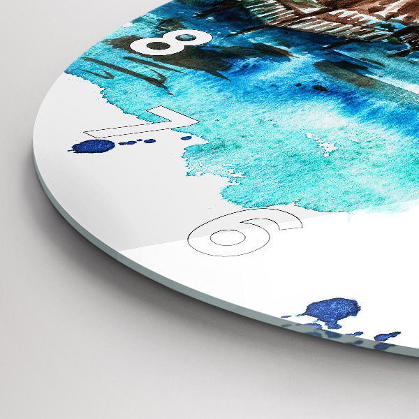 Horloge ronde 'Photo d''une île déserte'