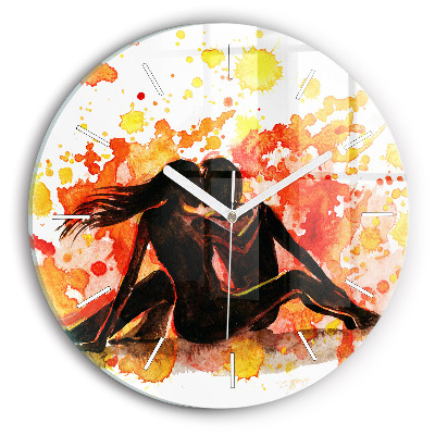 Horloge ronde 'L''amour et un couple amoureux'