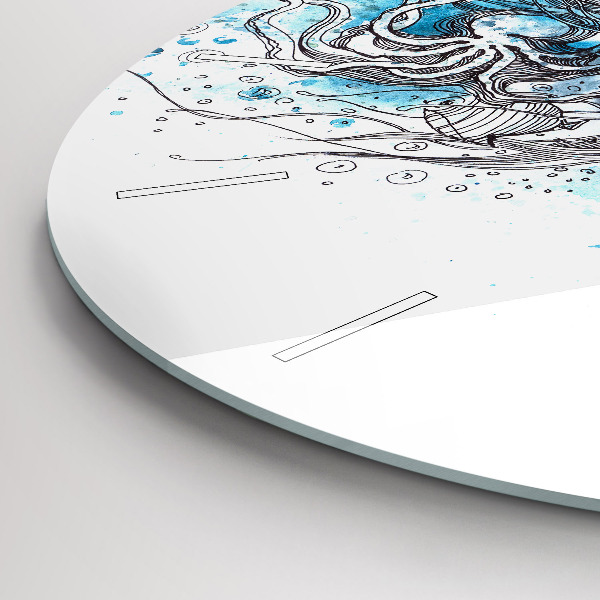 Horloge ronde La vie des poissons sous-marins