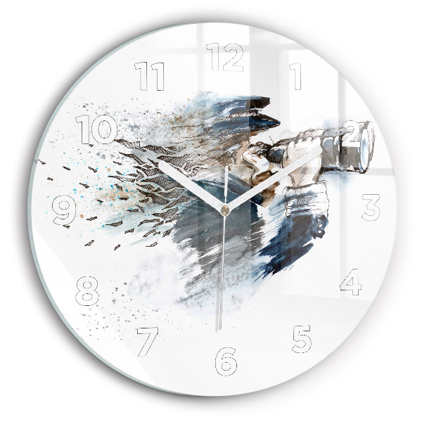 Horloge ronde Capitaine avec des jumelles