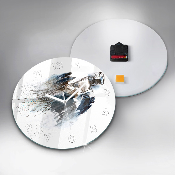 Horloge ronde Capitaine avec des jumelles