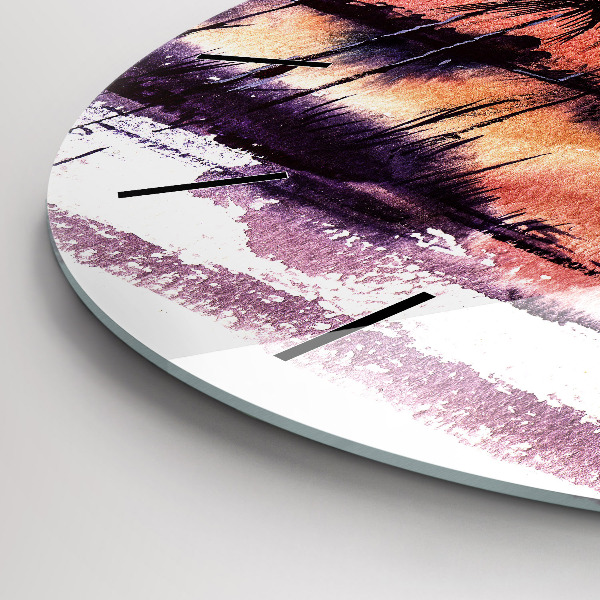 Horloge ronde Paysage tropical