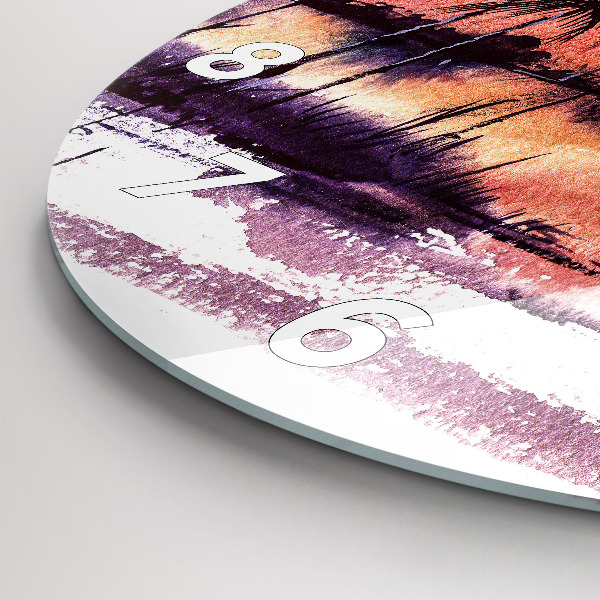 Horloge ronde Paysage tropical