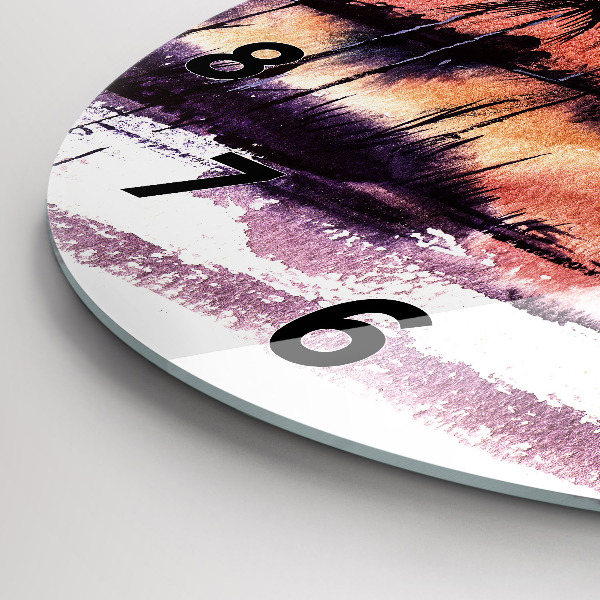 Horloge ronde Paysage tropical