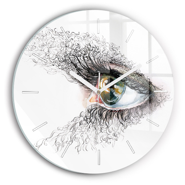 Horloge ronde 'Dessin d''un œil humain'