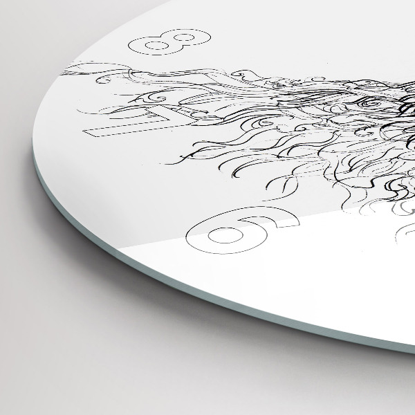 Horloge ronde 'Dessin d''un œil humain'