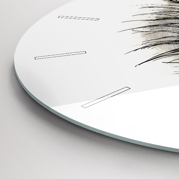 Horloge ronde 'Fleur de tournesol dans l''œil'