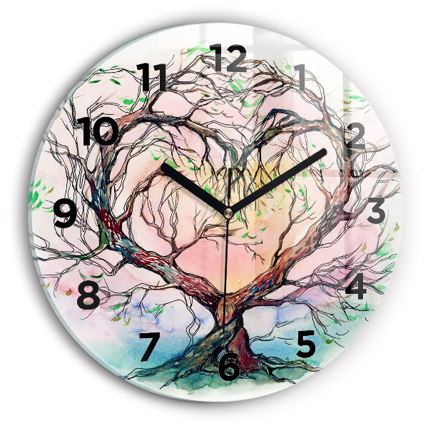 Horloge ronde 'L''arbre au cœur de la nature'