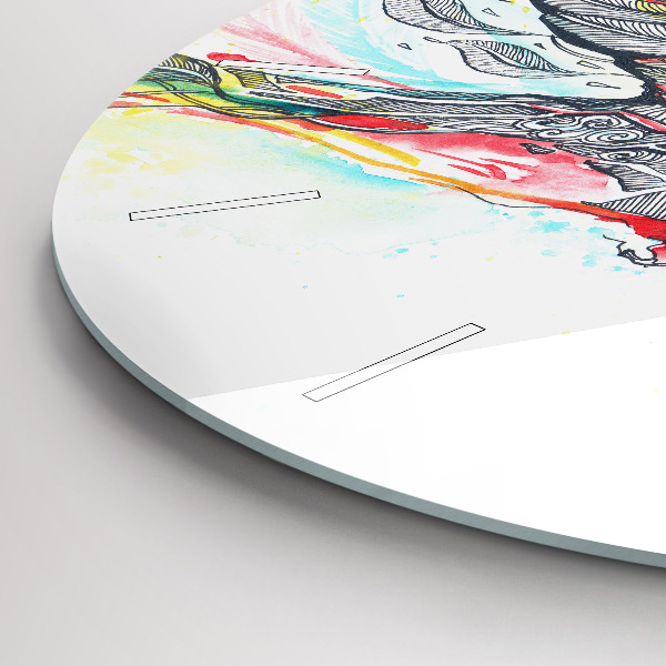 Horloge ronde Perroquet coloré en vol