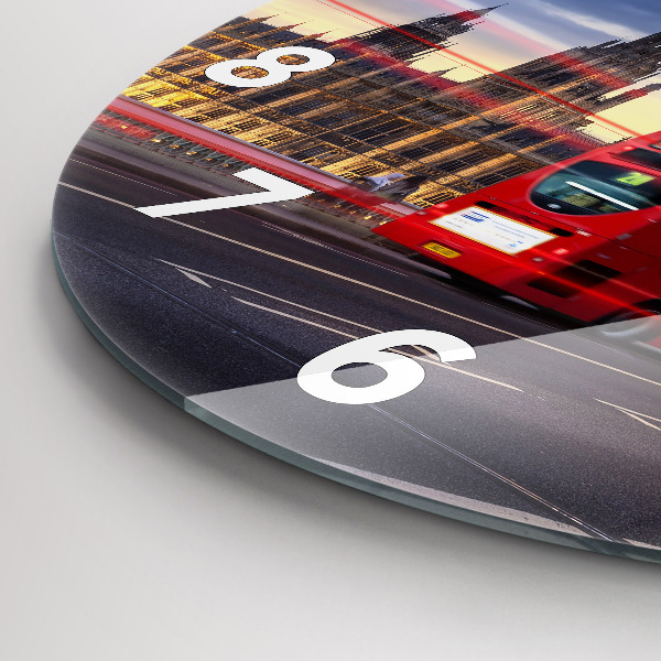 Horloge ronde Bus rouge de Londres