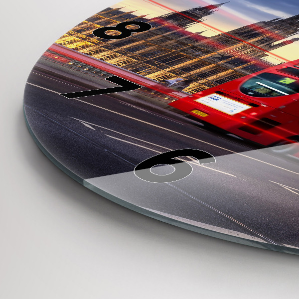 Horloge ronde Bus rouge de Londres