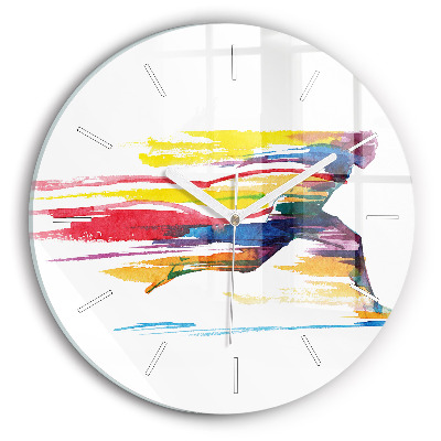 Horloge ronde Illustration du coureur