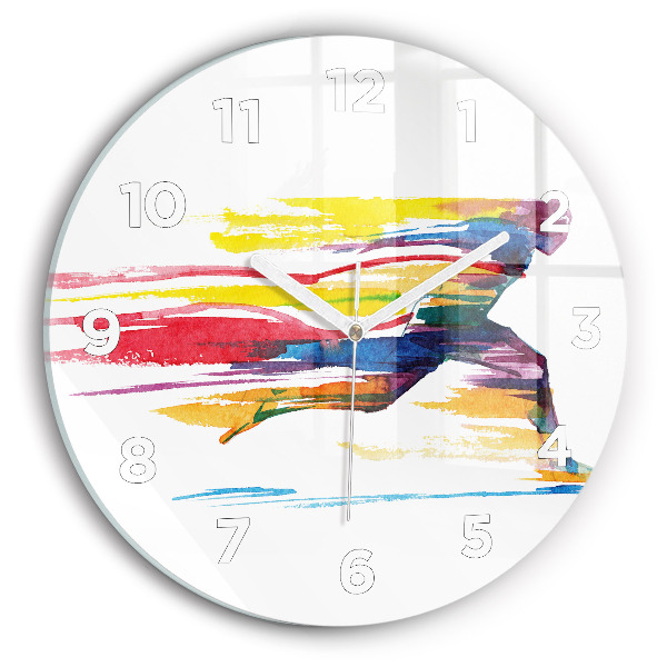 Horloge ronde Illustration du coureur